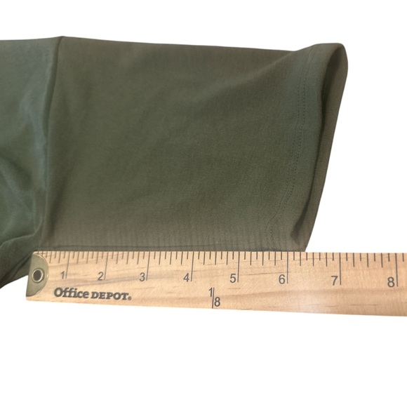 Lularoe Tunic Top Size Large Olive Green Short Sleeve Relaxed Fit High Low Hem - Picture 9 of 9